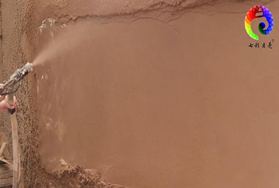 七彩貝殼噴涂機(jī)真石漆噴涂演示(圖文)