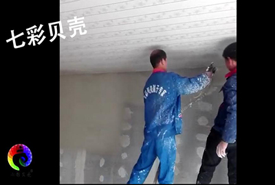 砂漿噴涂機(jī)工地施工，掛網(wǎng)砂漿噴涂(圖文)